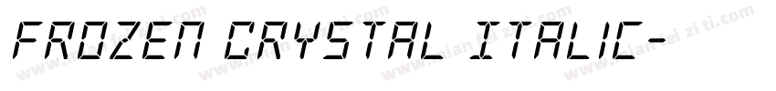 Frozen Crystal Italic字体转换